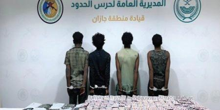 القبض على 4 أشخاص لمحاولتهم تهريب كمية من مادة الحشيش المخدر بجازان - ايجي سبورت